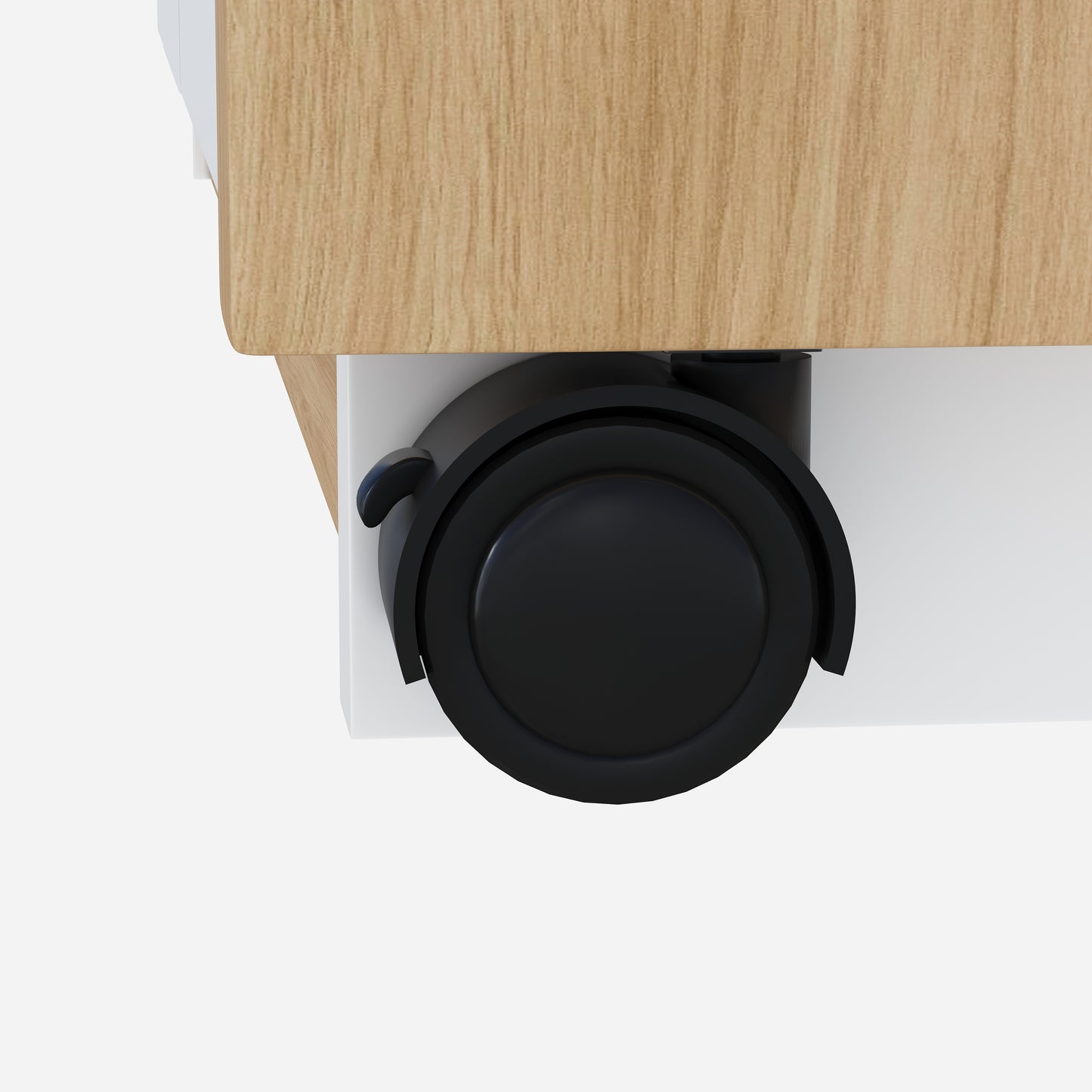 Desk With Lockable Castors  Multifunctional Design, 4 Cm Thicker, Swivel Table Top, Firmly Lockable, White , Foldable Desk, Corner Desk, Sideboard, Thick Material