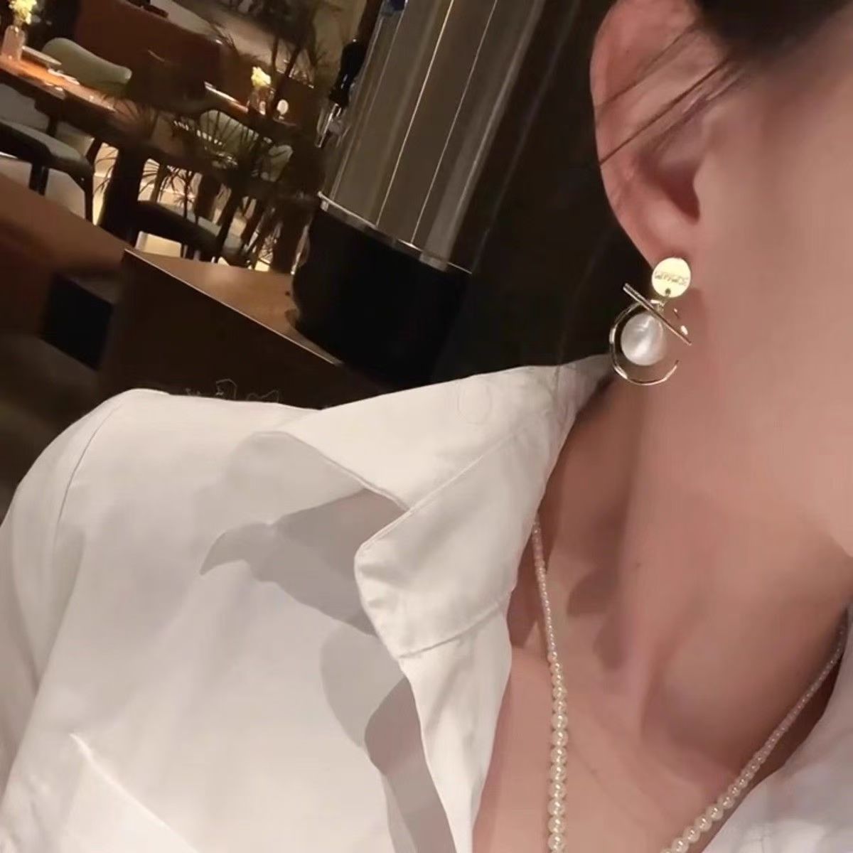 Elegant French Sequins Geometric Brushed Ball Pendant Drop Earrings For Women, Light Luxury Gorgeous Fashion Dangle Ear Jewelry