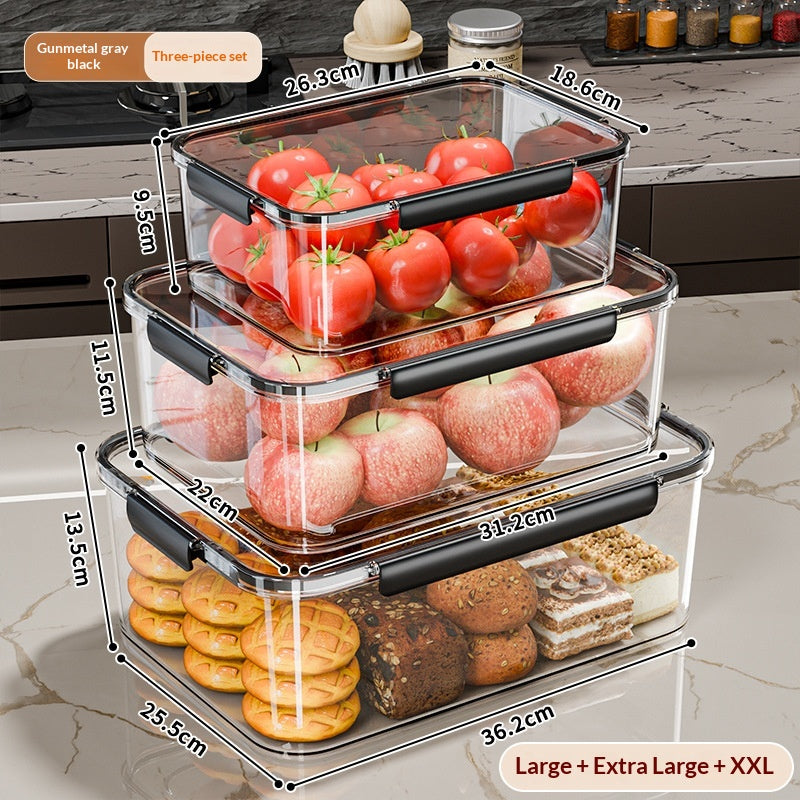 Refrigerator Fresh-keeping Container Large-capacity Transparent Freezer Food Storage Box