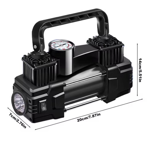12V 150PSI Car Bicycle Motorcycle Electric Tire Inflator Air Pump Air Compressor Dual Cylinder Inflatable Tools With LED Light