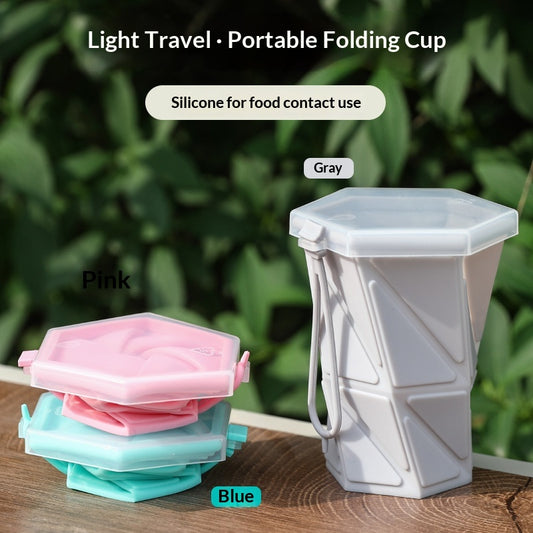 Silicone Folding Water Cup Extendable Portable For Outdoor Sports And Travel