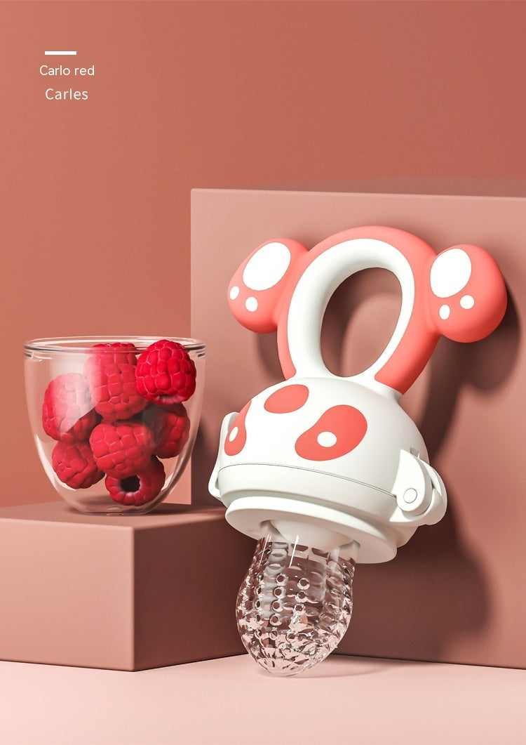 Happy Bite Baby Teether Non-staple Food Fruit Feeding Artifact Baby Pacifier Silicone Hand Guard Molar Rod Wholesale