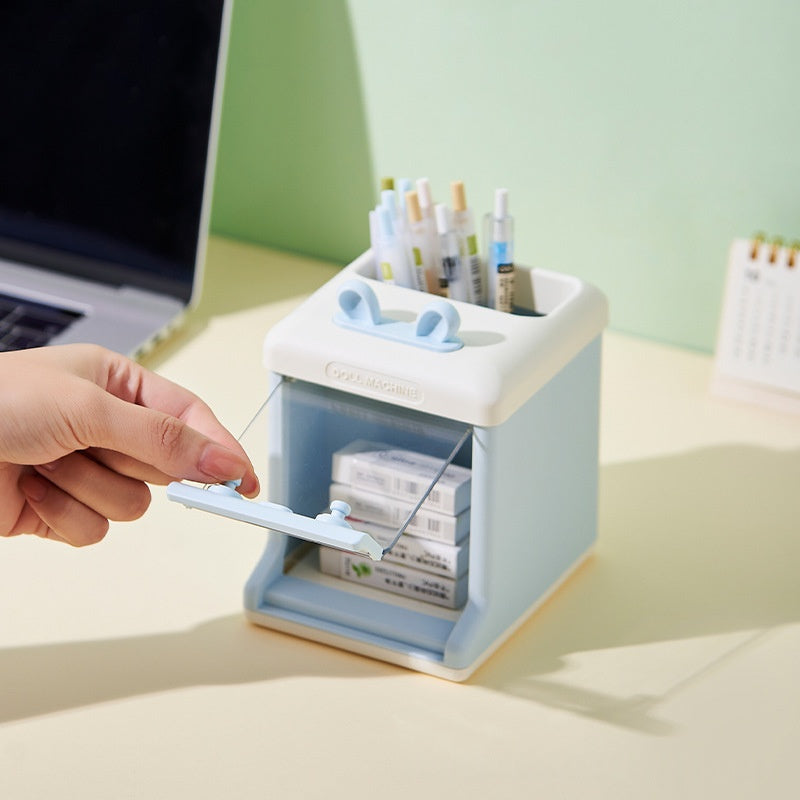 Multifunctional Desk Pen Holder And Storage Box For Students