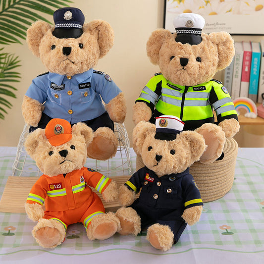 Fire Bear Police Teddy Doll Plush Toys