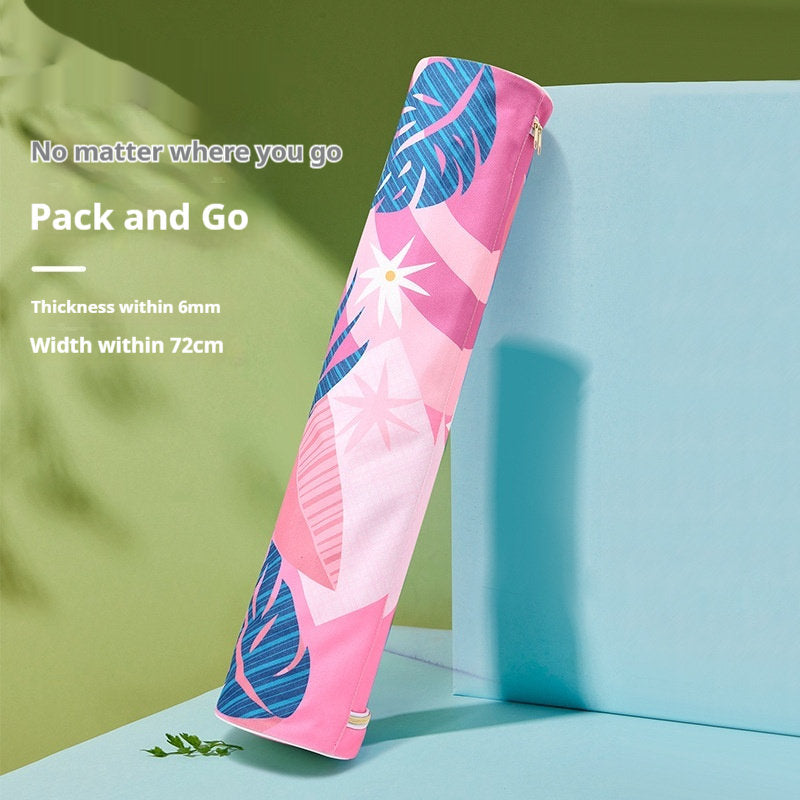 Portable Colored Printed Canvas Yoga Mat Bag