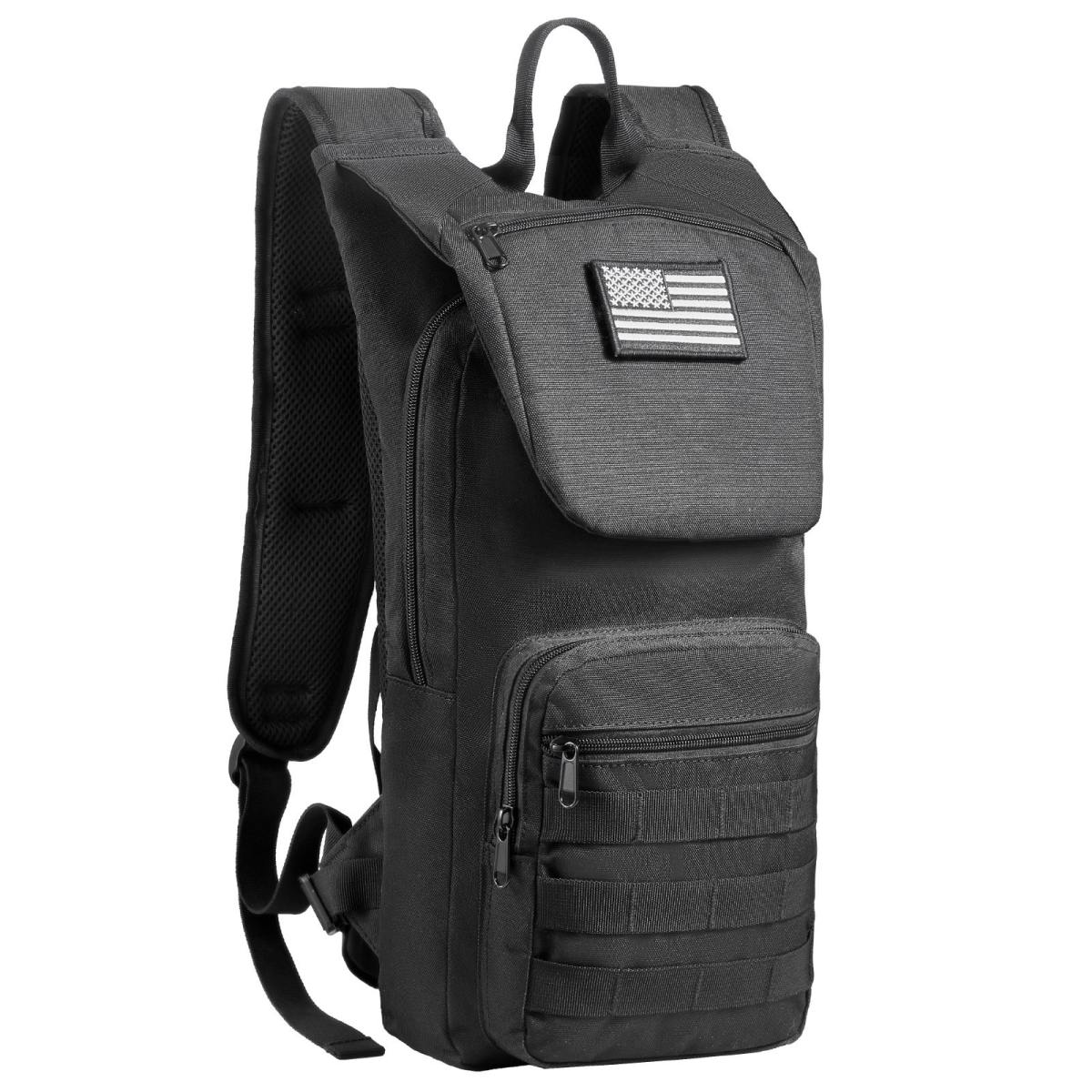 Hydration Backpack, Water Backpack With 3L TPU Water Bladder, Tactical Molle Hiking Hydration Pack With Storage For Men Women, Hydro Water Daypack For Hiking Running Cycling Camping