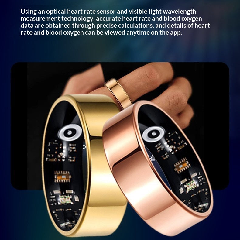 Multifunctional Smart Ring Solid Color Video Playback Heart Rate Blood Oxygen