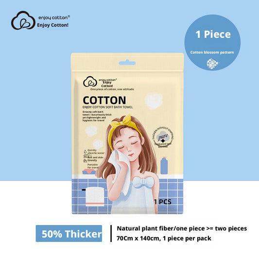 Disposable bath towel-cotton flower pattern-70cm * 140cm-1 piece