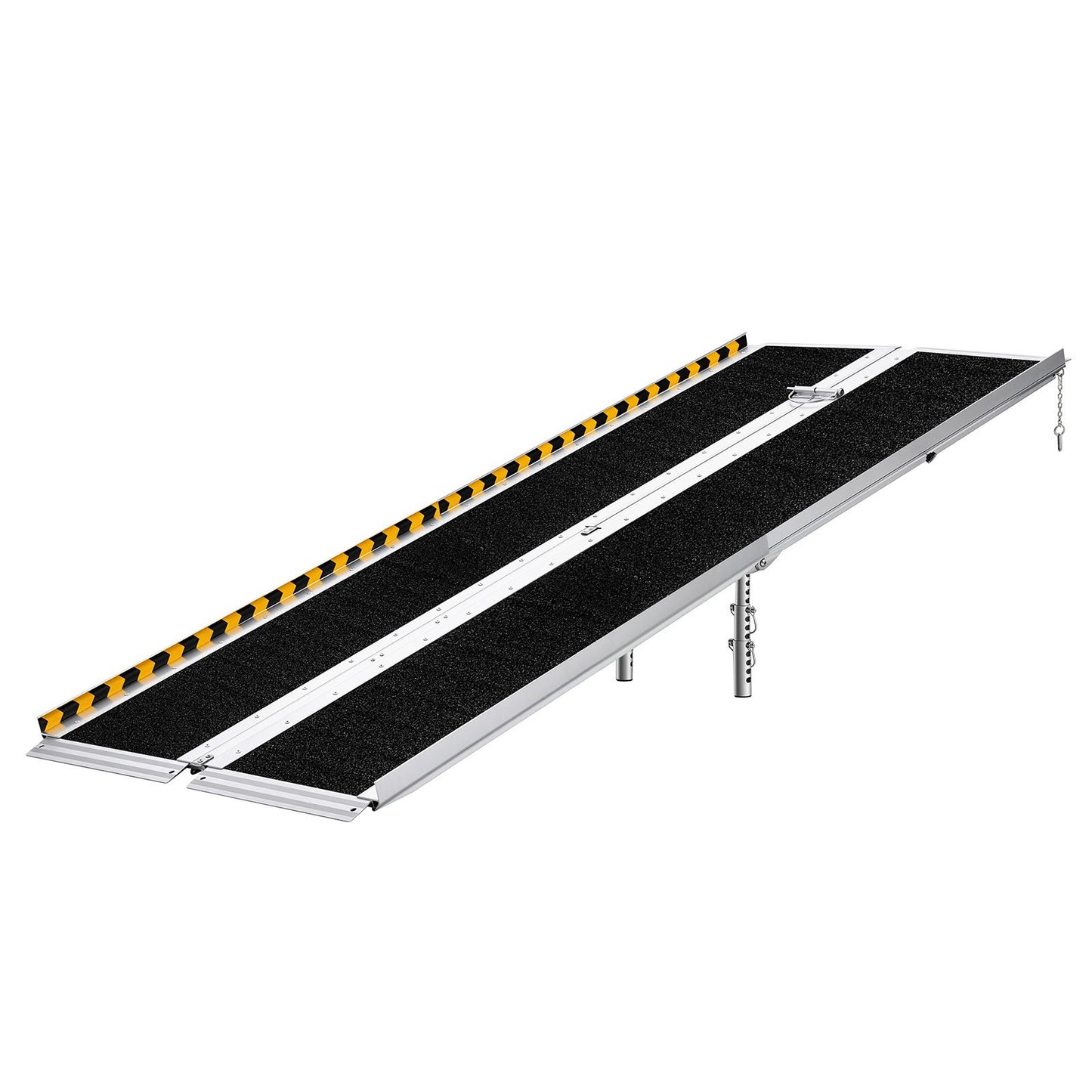 Portable Wheelchair Ramp, 8FT, Non-Slip Aluminum Folding Handicap Ramp For Wheelchair, 800 Lbs Capacity, Door Threshold Ramps For Home Steps, Stairs, Entry, Threshold, Doorways, Scooter, Curbs