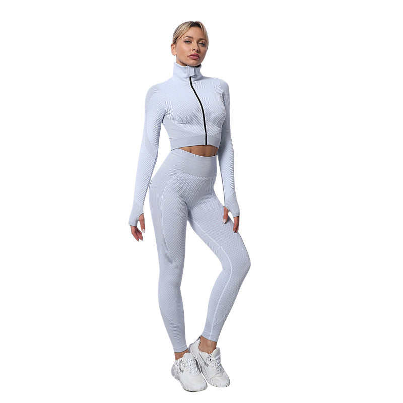 High Waist Hip Lift Quick Dry Sports Fitness Seamless Yoga Suit