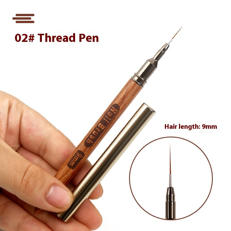 Wooden Rod Cable Painted Blooming Nail Beauty Line Drawing Pen