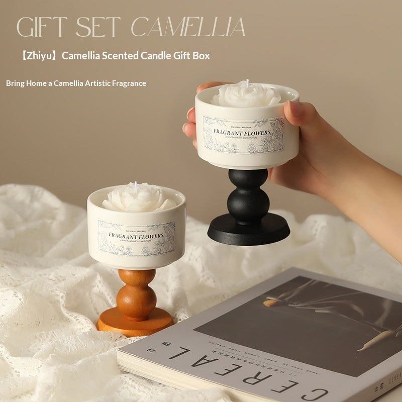 Camellia Scented Candle Gift Set Ornament Birthday Gift