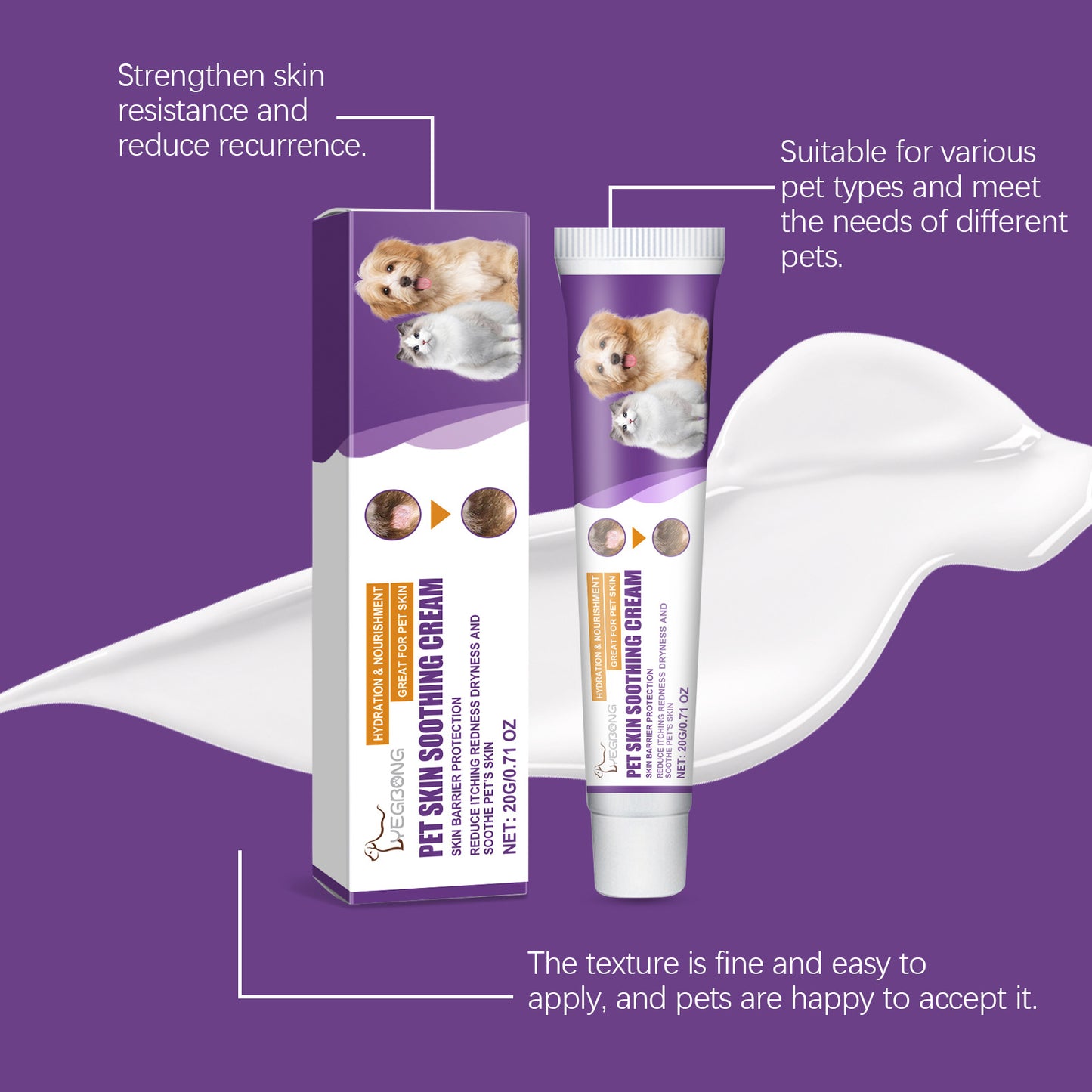 Gentle Natural Pet Skin Care Soothing Cream