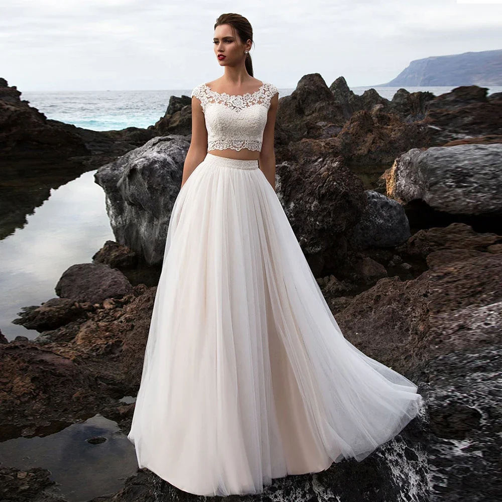 Womens New Lace A-Line Wedding Dress Set