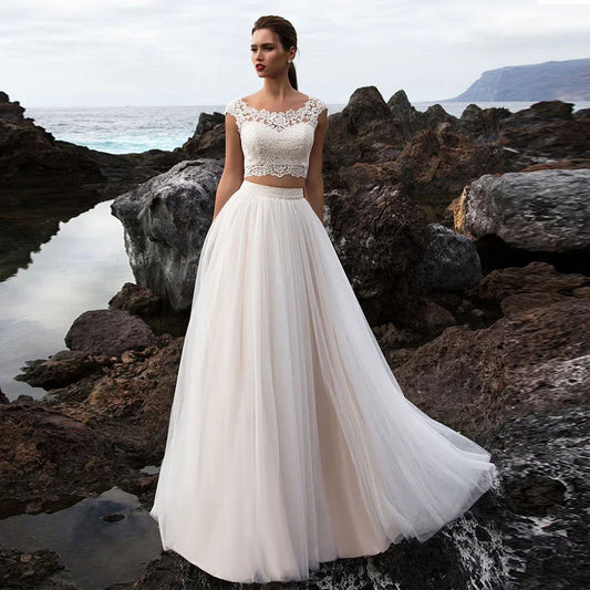 Womens New Lace A-Line Wedding Dress Set