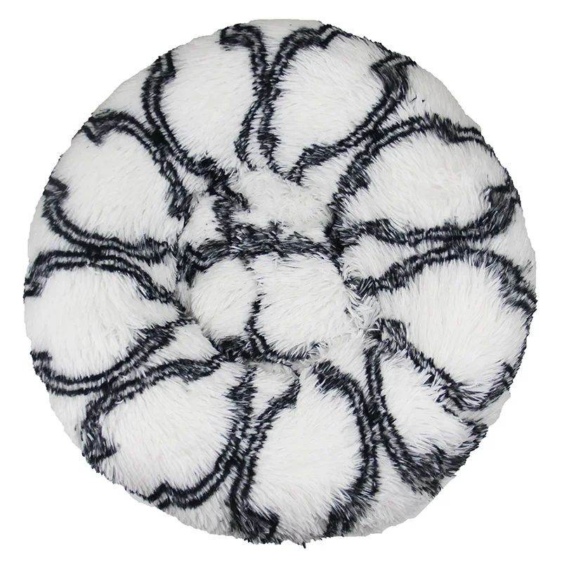 Dog Cat Plush Round Nest Pet Winter Mat Pet Product Accessories Bed Multicolor Multi Size Cat Litter Dog Litter