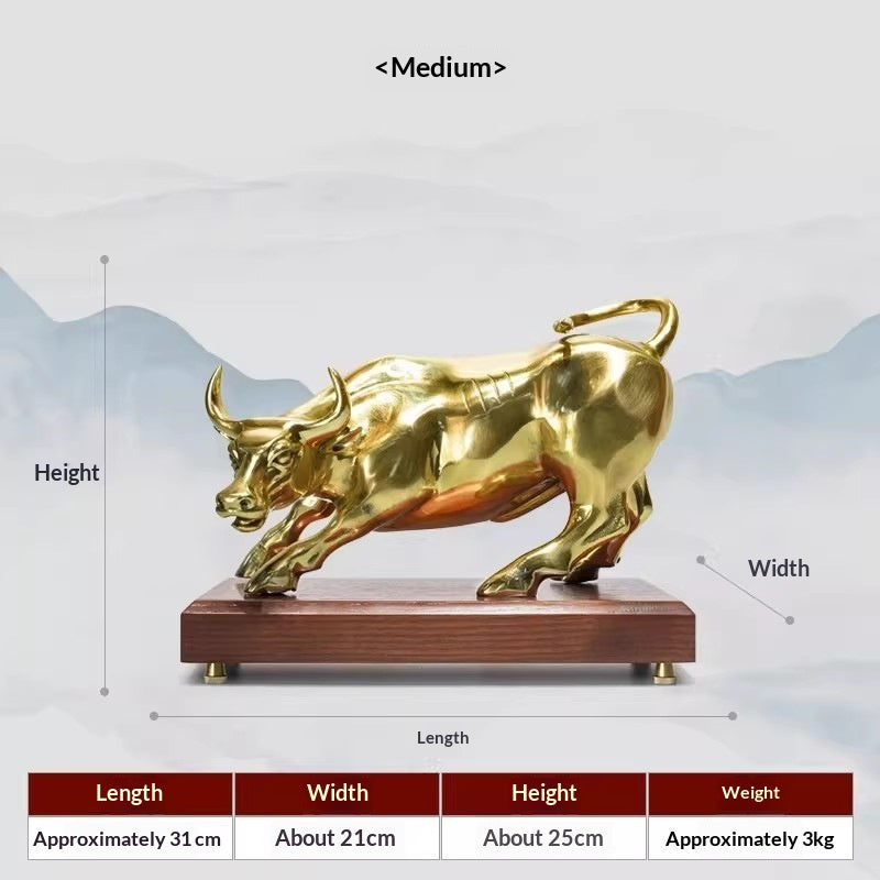 Bronze Ox Craftsmanship American-style Office Desk Home Decor Item