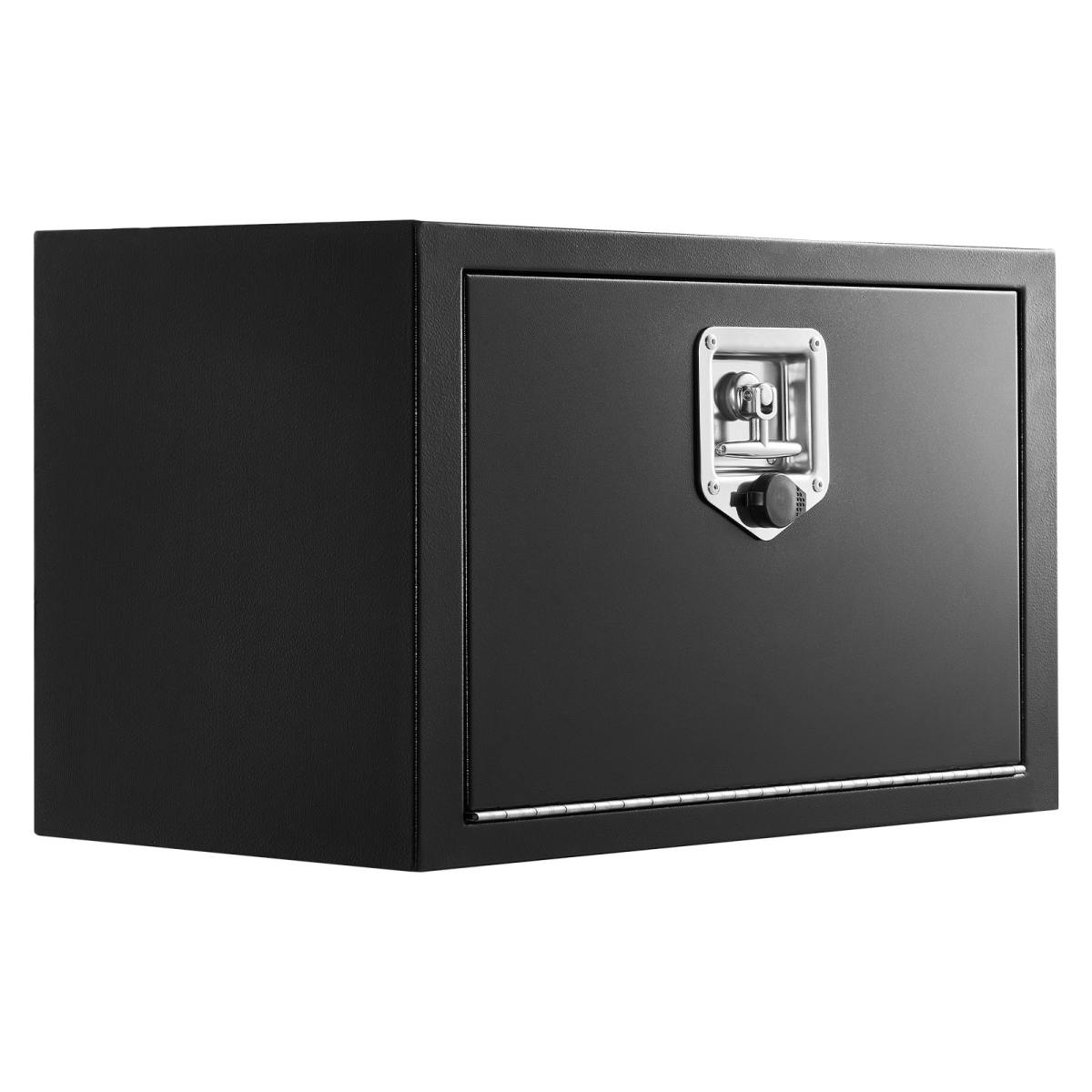 Underbody Truck Tool Box, 24 X 12 X 14 Inch Heavy Duty Steel Trailer Storage Box With Lock & Keys, Waterproof Trailer Storage Organizer Under Body Chest With T-Handle For Truck, Van, SUV, Black