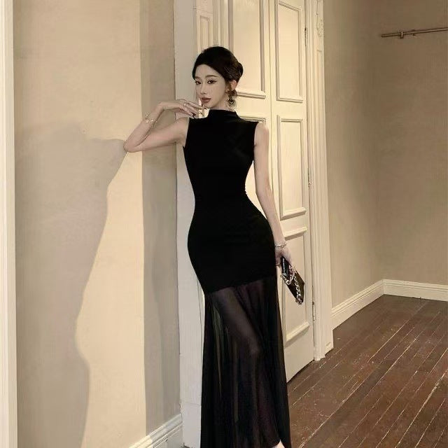 Women's Fashion Mesh Patchwork Dress