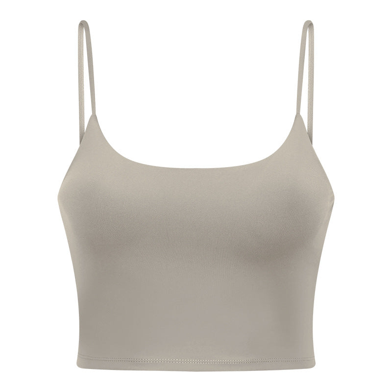 Push Up Shockproof Beauty Back Strap Sports Fitness Yoga Top With Chest Pad
