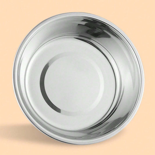 Stainless Steel Pet Bowl-Silver-Diameter 11.1cm-1 pack