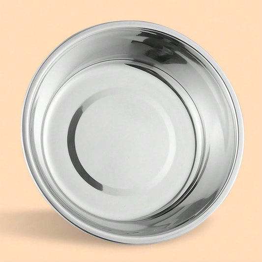 Stainless Steel Pet Bowl-Silver-Diameter 11.1cm-1 pack