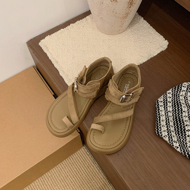 Niche Fashion Retro Thick Soled Roman Sandals For Women's New Fashion Sandals