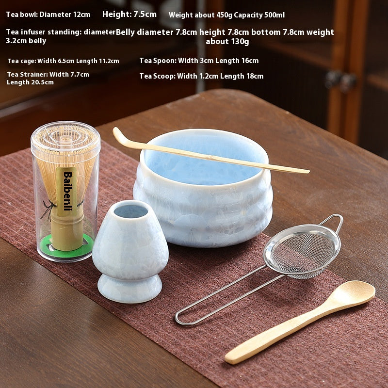 Crystal Glaze Matcha Japanese Style Kung Fu Tea Set Accessories