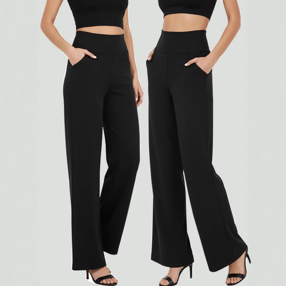 Womens Seamless EuropeanAmerican Style Fitness Trousers With Pockets