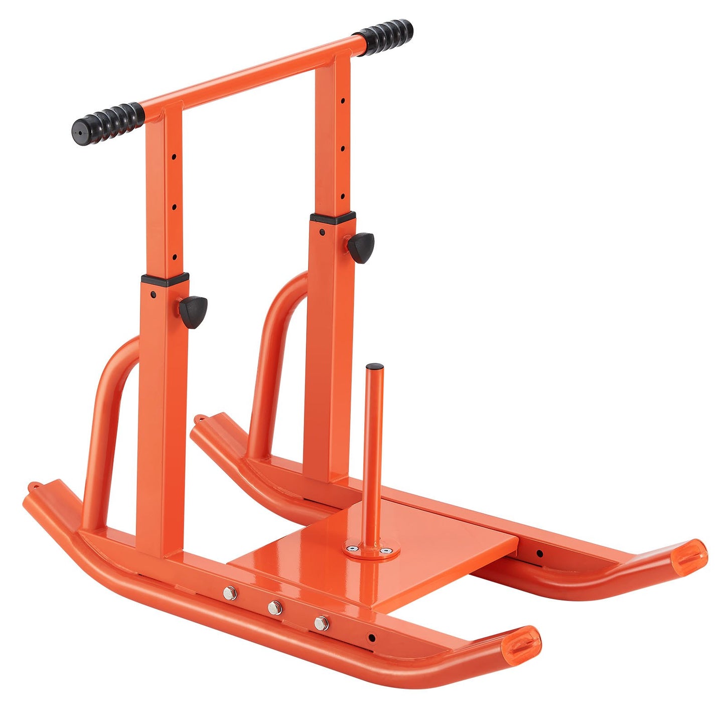 Weight Sled, Steel Power Sled, Fitness Training Sleds For Athletic Exercise Speed Improvement, Workout Equipment With Adjustable Height Handle, Compatible With 1/2 In Weight Plates, Orange