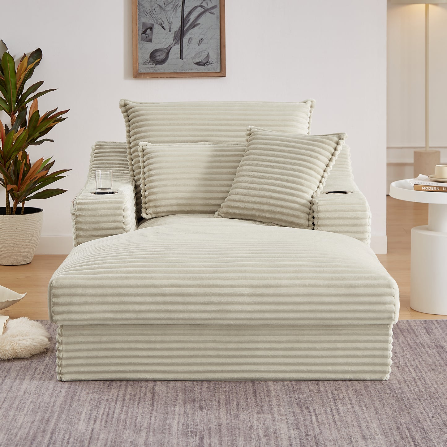 47.24 Inch Modern Comfortable Cushioned Compression Sofa With Unique Cushion Design, Lounge Chair For Living Room, Bedroom, Apartment, Office,
