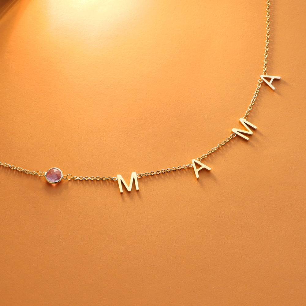 Women's Personalized Name Pendant Necklace Initial Chain Friendship Gift