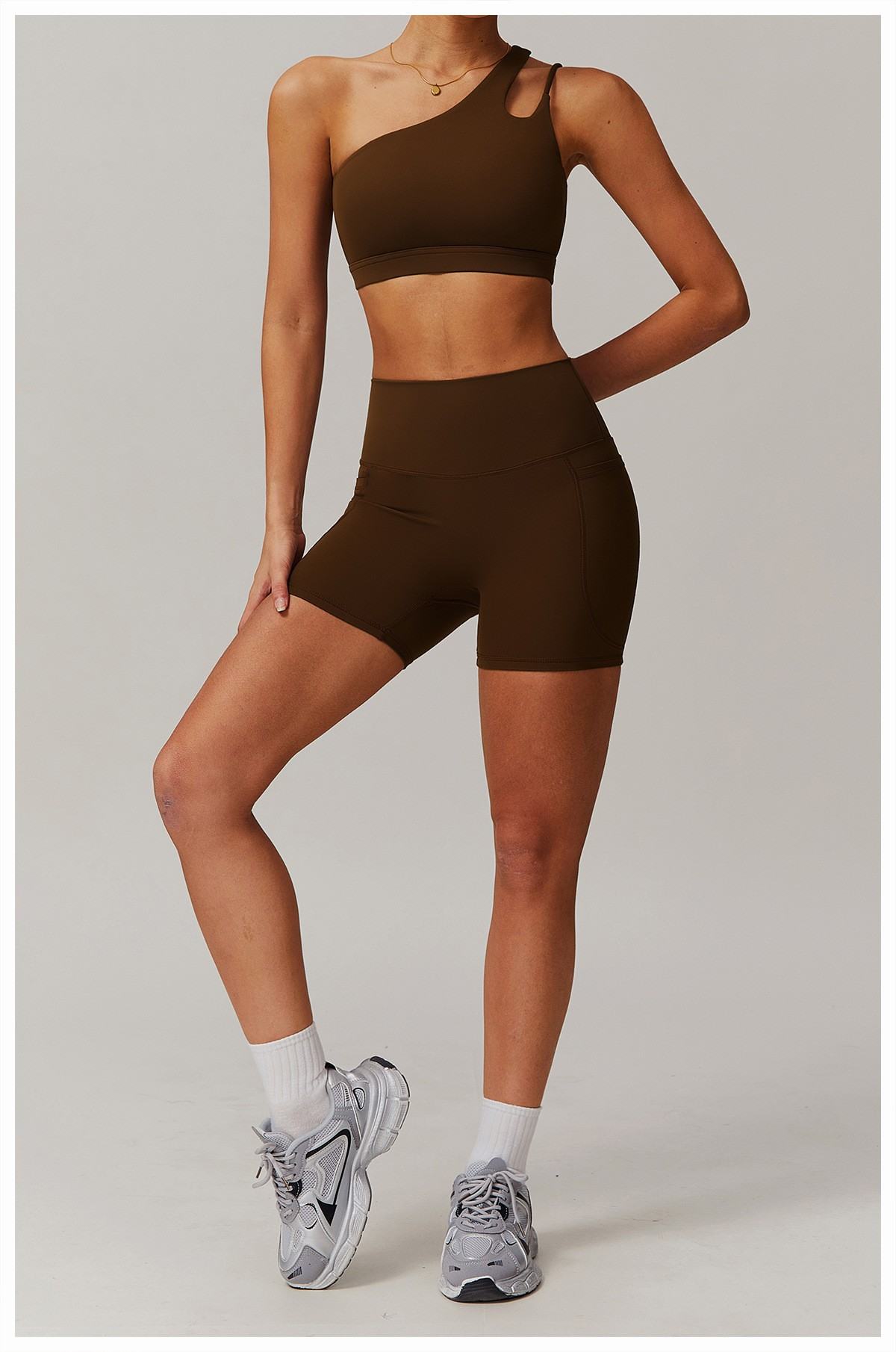 Irregular-Strap Running And Fitness Tank Top