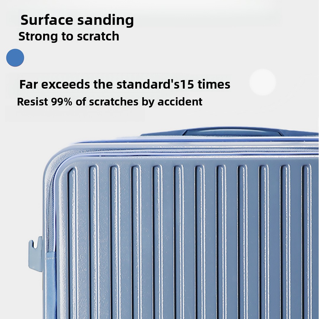 Front Opening Expandable Carry On Luggage, Large And Medium Sized Cabin Bag, Made Of Alloy Material, TSA Lock, USB Charging Port, Foldable Cup Holder