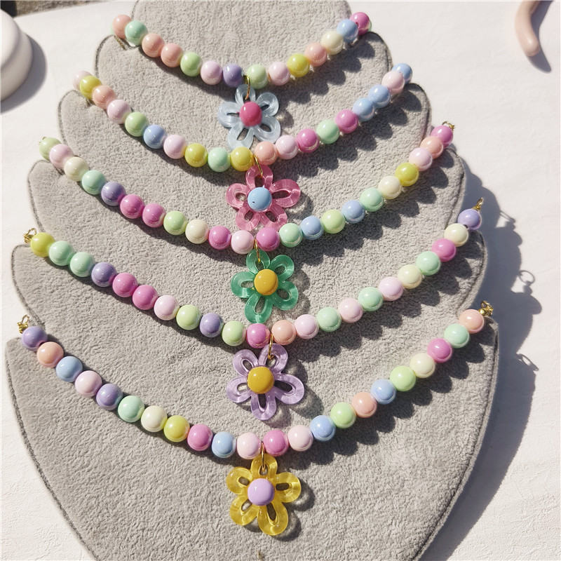 Handmade Colorful Beaded Pet Necklace