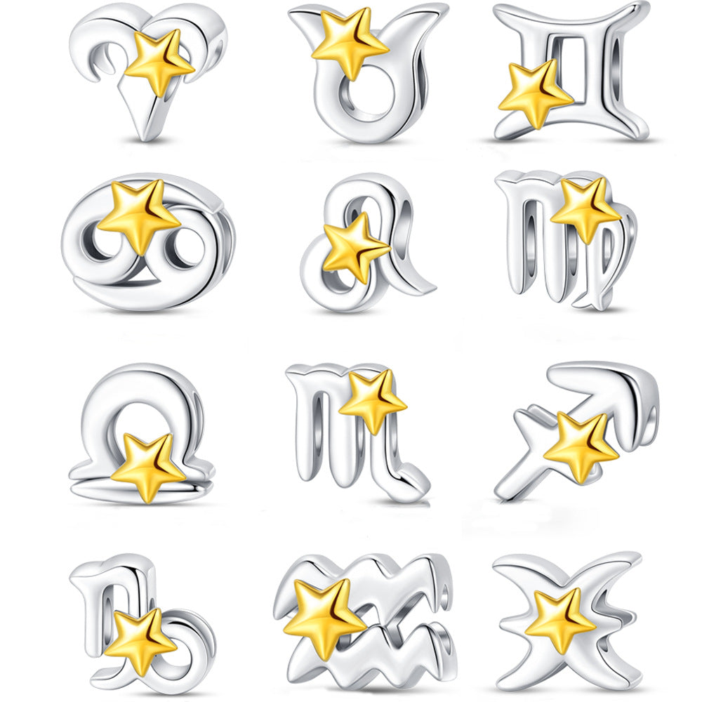 DIY Handmade Zodiac Lucky Beaded Accessories Personalized Loose Beads