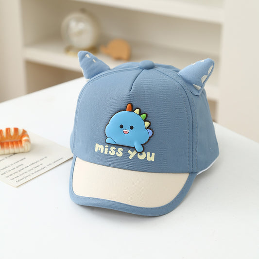Summer Cartoon Cute Animal Letter Baseball Cap For 3-18 Month Old Babies, Sun Hat For Outdoor Use, Suitable For Boys And Girls, Versatile For All Occasions.