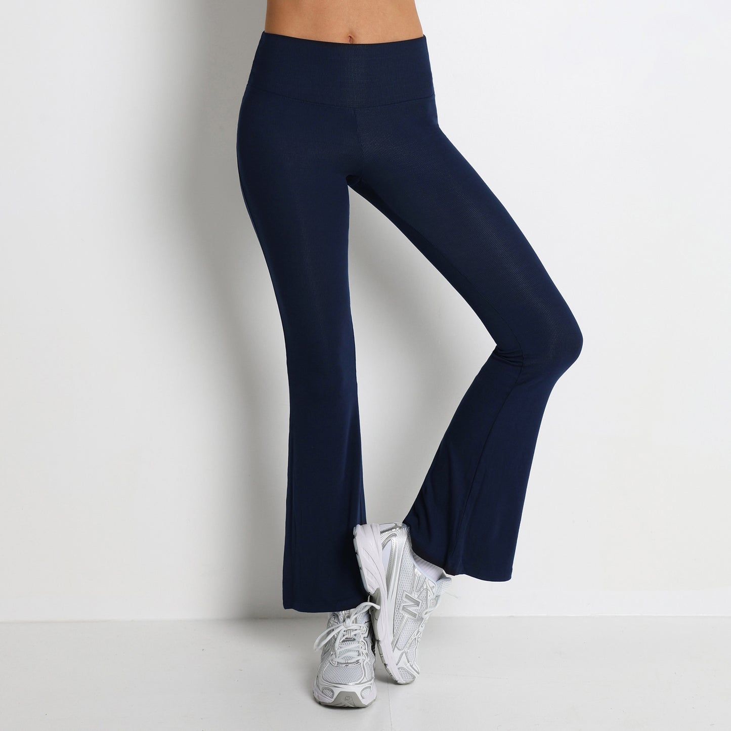 Thread Short Sleeve Slim Fit Breathable Bell-bottom Pants Fitness Yoga Wear