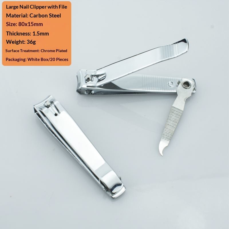 Foot Care Kit, Including A Sandpaper File And A Large Carbon Steel Nail Clipper
