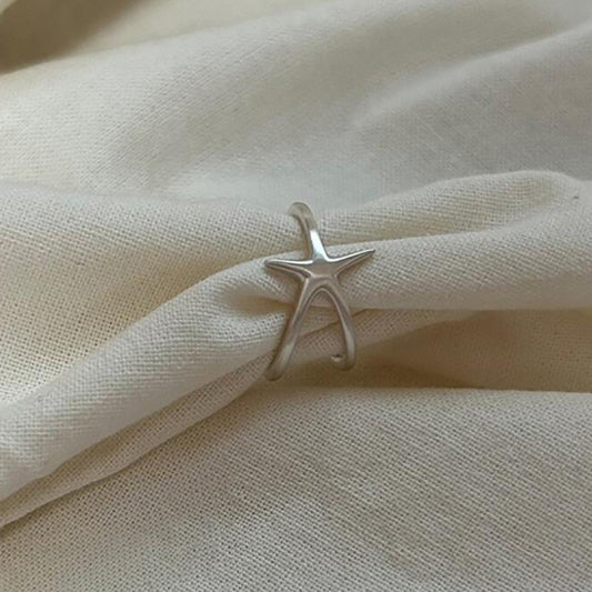 New Japanese And Korean-style Starfish Ring For Women Minimalist Design