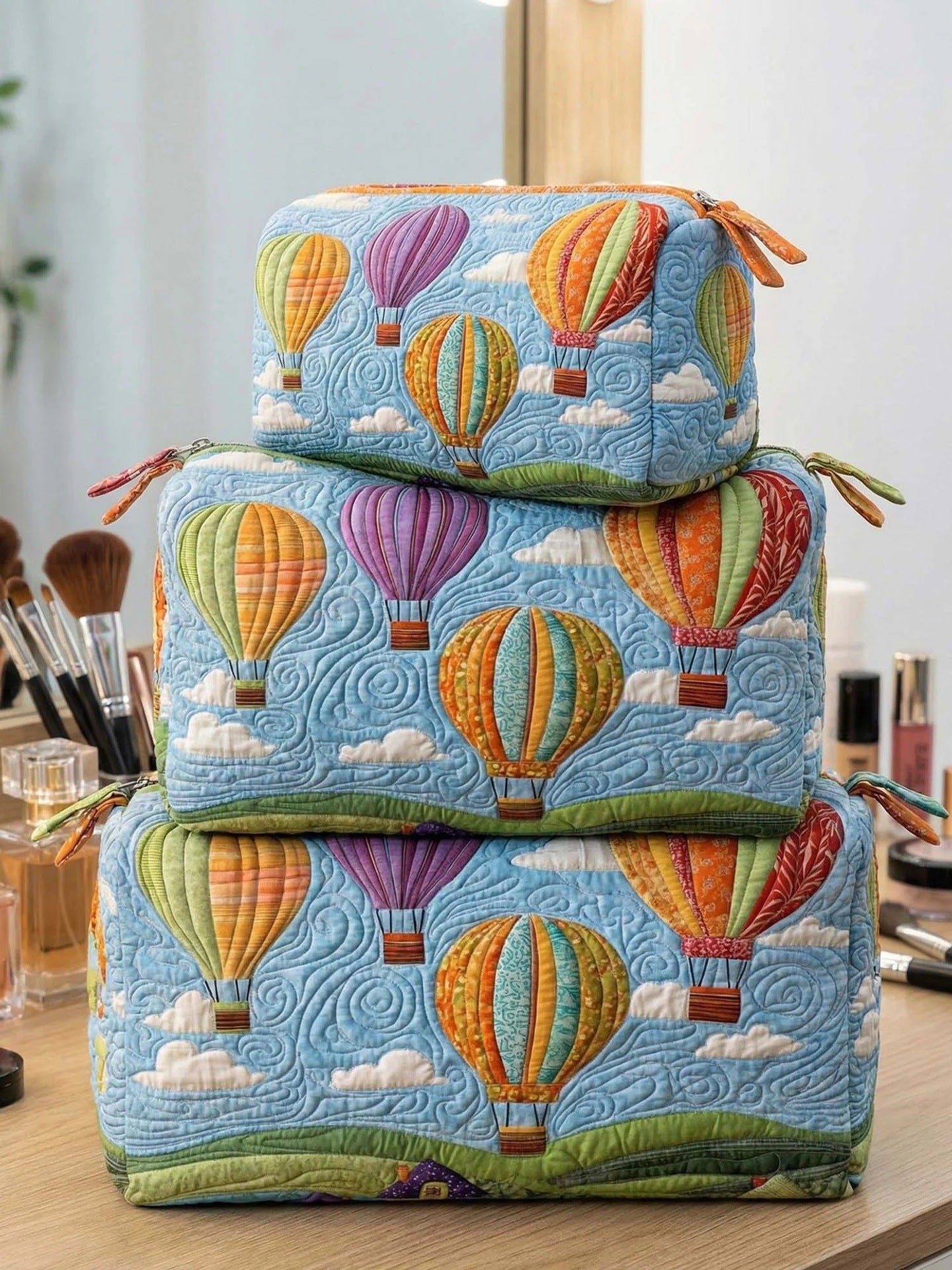 Printed Storage Makeup Three-Piece Set Multifunctional Bag