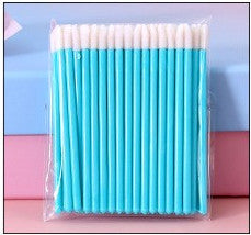 Fishing Rod Lip Brush Flocking Lipstick Makeup Brush Solid Lip Lacquer Brush Cotton Swab 50PCS