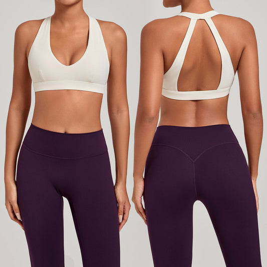 Cleavage-boosting Halter-neck Yoga Bra Fitness Top