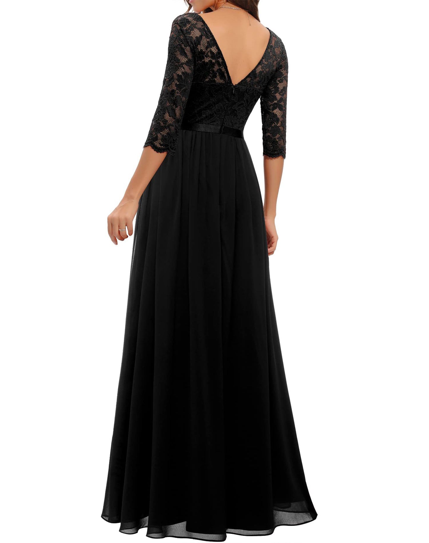 Best Seller Dress Lace Long Patchwork Waist-tight Noble Dress