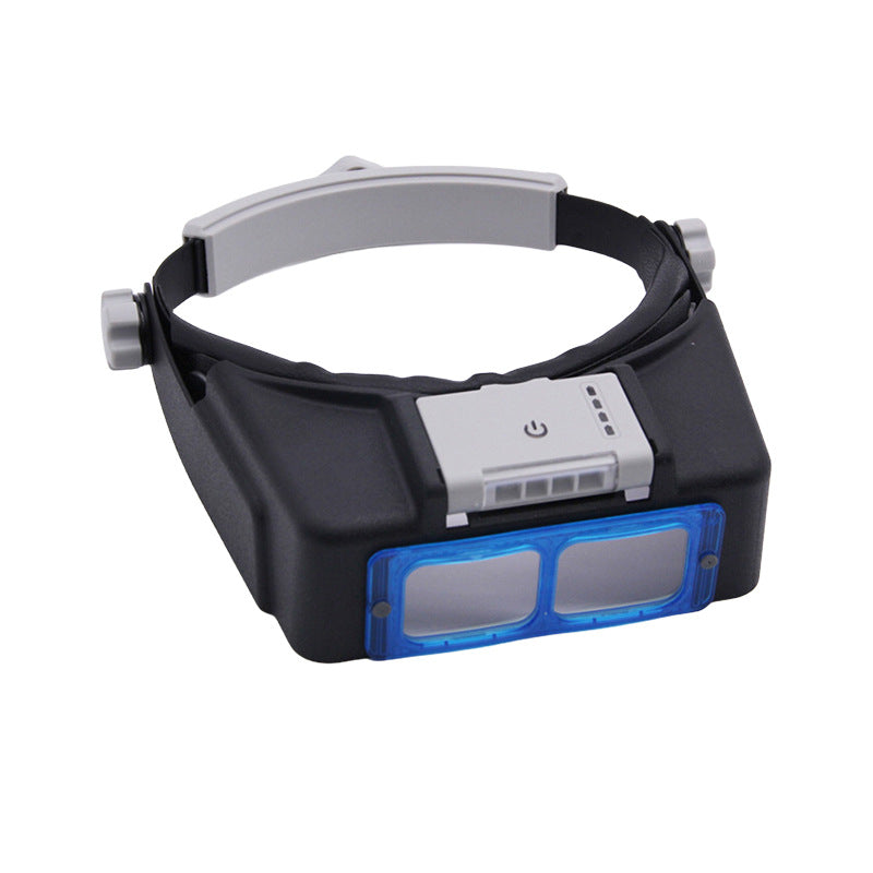 Head-mounted HD Glasses With 4 LED Lights And USB Charging