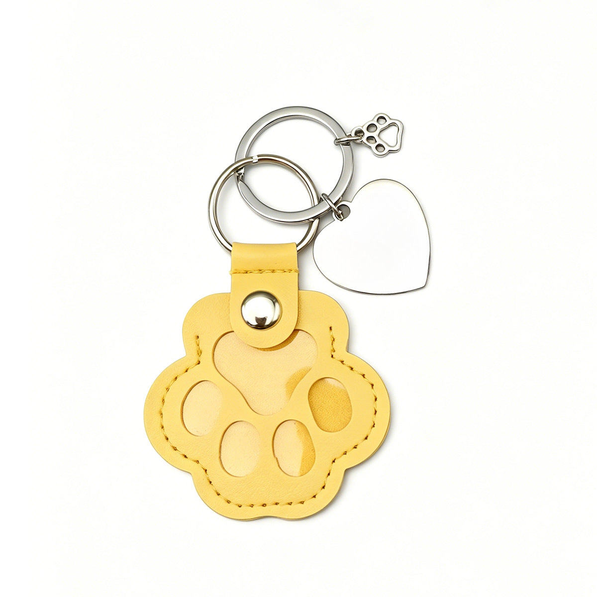 Carved Pet Photo Keychain Pendant