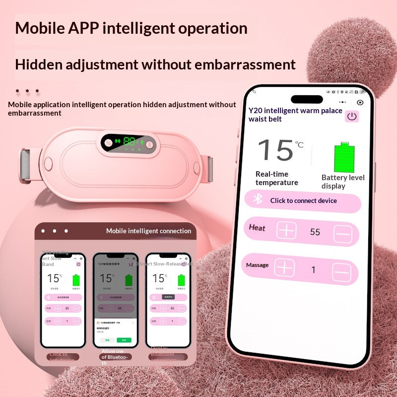Smart App-Controlled Heating Massage Belly-Warming And Uterus-Warming Belt
