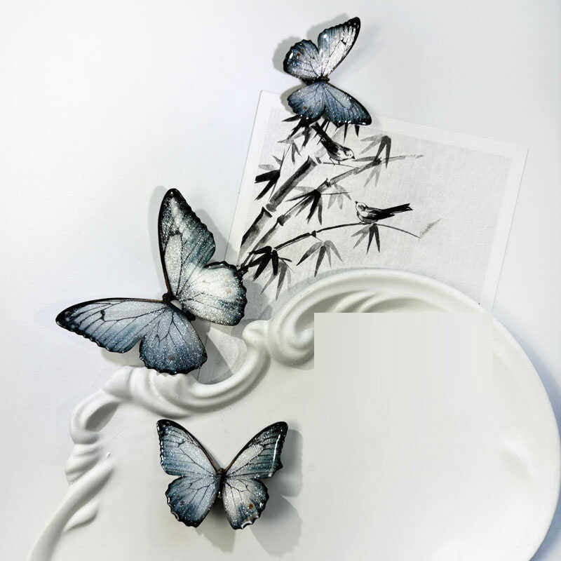 Minimalist Ink-wash Style Butterfly Hair Clip