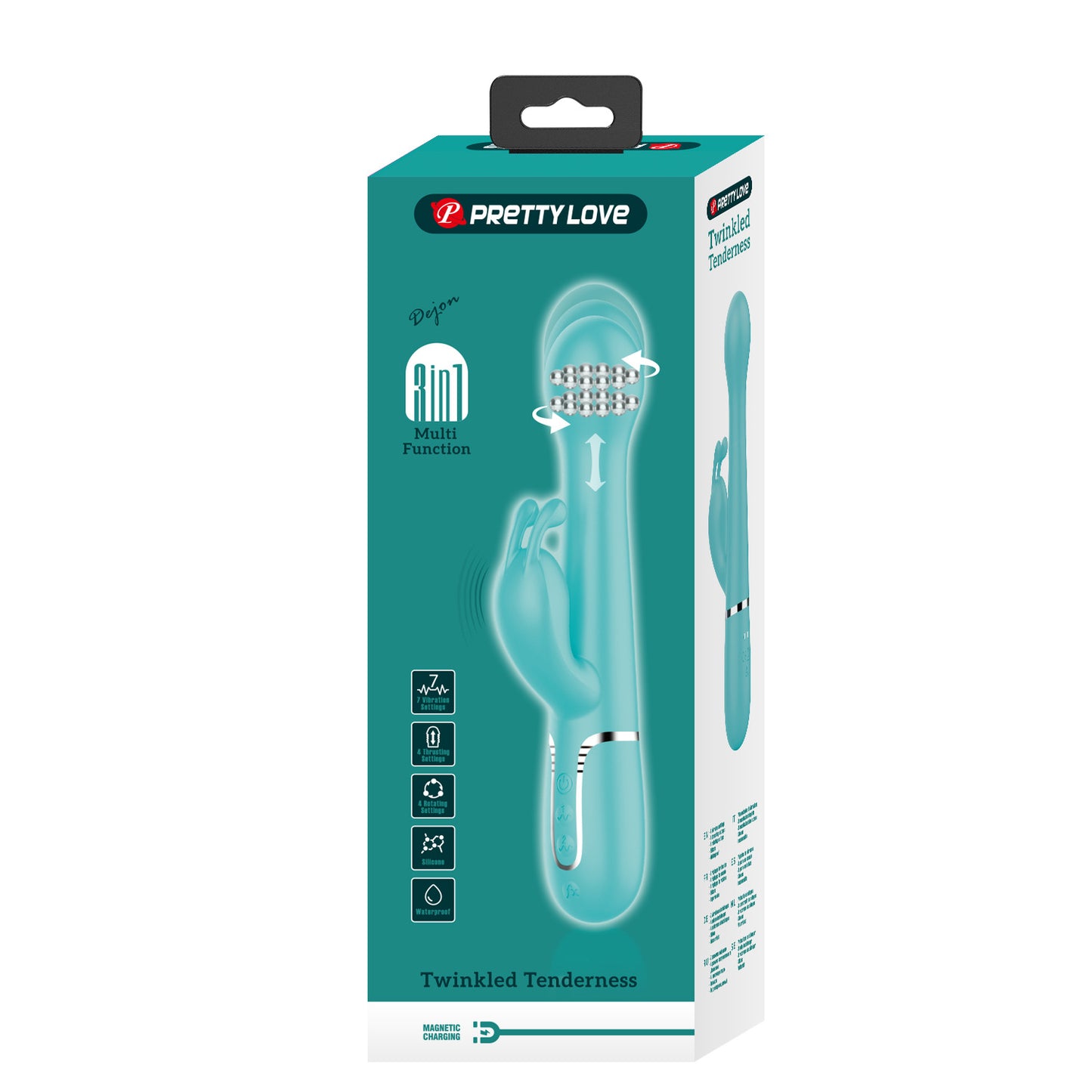 3-in-1 Ball Telescopic 7-frequency Double Motor Vibration Massage Tool