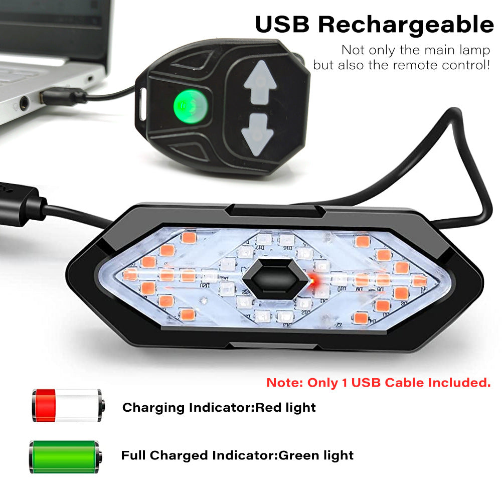 USB Charging Bicycle Turn Signal With Horn